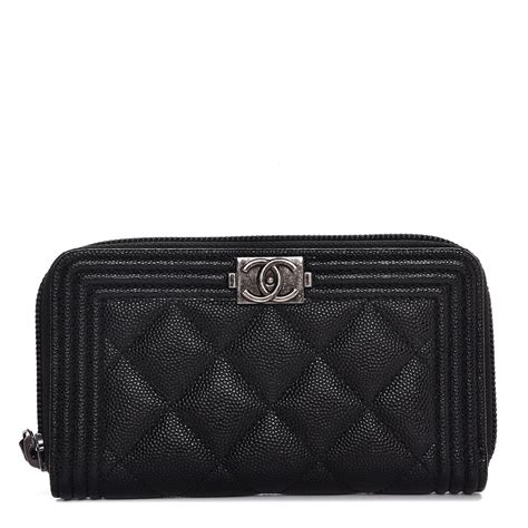 chanel zip around wallet small|Chanel boy zip around wallet.